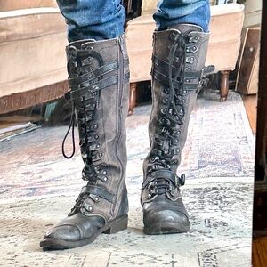 ZIGI Girl Talia Black Lace Up Boots